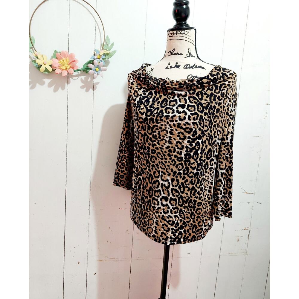 Ellen Tracy Long Sleeve tiger print
